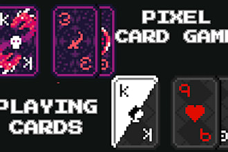 design custom pixel art joker cards roguelike card in a balatro inspired style