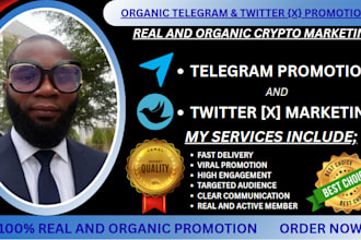 boost crypto project with targeted telegram, twitter x promotion and marketing