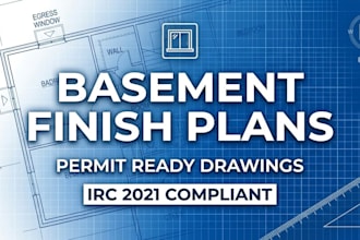 draw basement finish plans for building permits in colorado