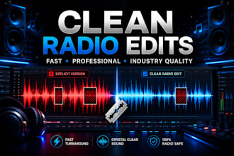 create a clean radio edit of your explicit music track urgently