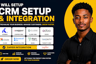 setup copper crm kommo close crm odoo cloze bigin twenty crm  zapier integration