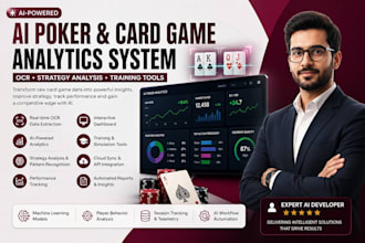 develop ai poker card game analytics system ocr strategy analysis and training