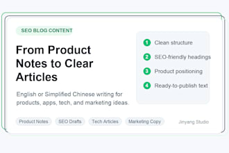 write SEO blog content from your product notes