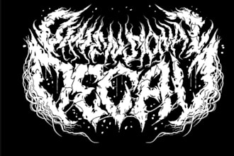 design a brutal and aggressive deathcore metal logo
