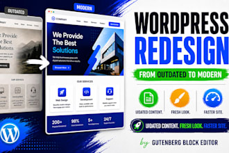 redesign and rebuild your slow wordpress site into a fast gutenberg website