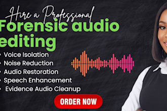 do forensic audio cleanup, enhancement, voice isolation, and audio analysis