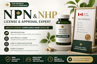 get health canada npn approval and nhp license for supplements