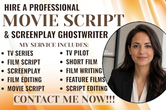 write script coverage notes for TV or screenplay script editor film screenplay