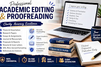proofread and edit your thesis, dissertation, personal statement, CV and book