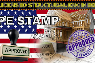 do architectural plan, licensed architect pe stamp in  nc ne nh p