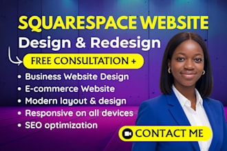 design squarespace website, redesign squarespace website, ecommerce website