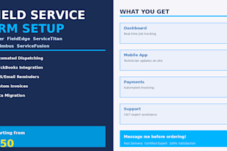 setup field service CRM jobber fieldedge servicetitan servicefusion jobnimbus