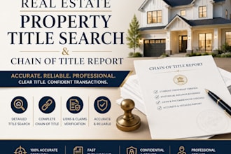 do real estate property title search and chain of title report