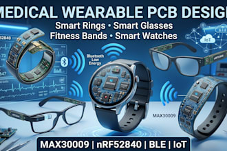 design medical wearable pcb for smart rings glasses fitness bands using max30009