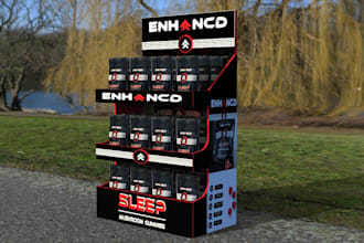 retail display pos display and product display stand in 3d