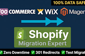 migrate woocommerce shopify wix magento bigcommerce opencart custom shopify