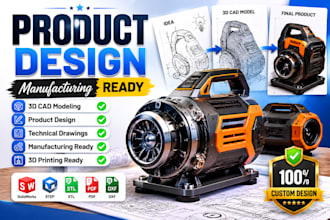 design 3d cad mold industrial product designs for manufacture ready for printing