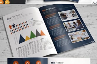design a professional brochure, trifold or annual report
