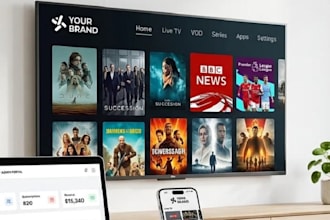 create a white label iptv app with custom branding, logo and admin panel