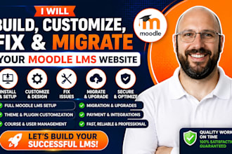 build, customize, fix and migrate your moodle lms website