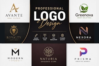design company logo custom business log and modern minimalist log
