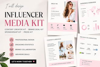 design influencer media kit content creator kit sponsorship and brand deal kit