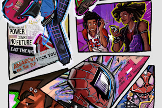 create a custom superhero character design and illustration