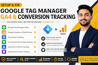set up google tag manager analytics GTM, ga4 for ads conversion tracking