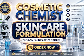 be your expert cosmetic chemist for custom skincare formulation
