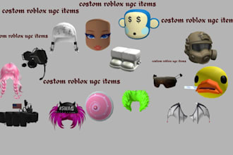 create any custom roblox ugc items, hats, accessories, and avatar assets