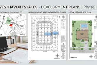 create professional real estate maps, subdivision plats and site plane