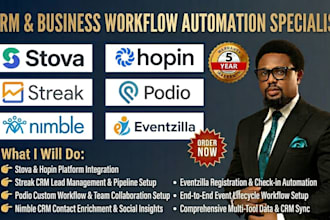 setup podio stova hopin streak nimble event management eventzilla crm workflow