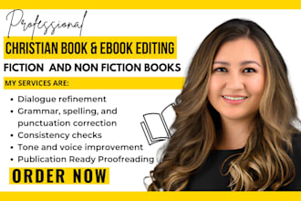 do christian book editing proofread edit fiction book format devotional memoir