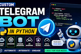 create a custom telegram bot in python