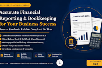 prepare german financial statements, jahresabschluss and bookkeeping