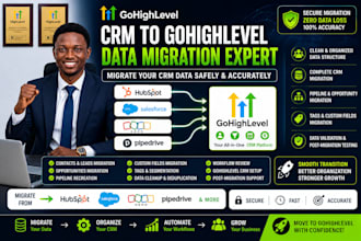 do data migration hubspot salesforce zoho streak or pipedrive CRM to gohighlevel