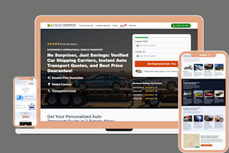 design an auto transport  website  car shipping website vehicle transport