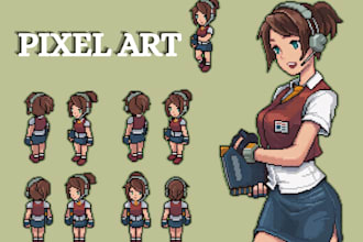 do pixel art animation sprite sheet rpg nsfw pixel art game asset for game art