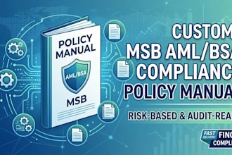 write your custom msb aml bsa compliance policy manual