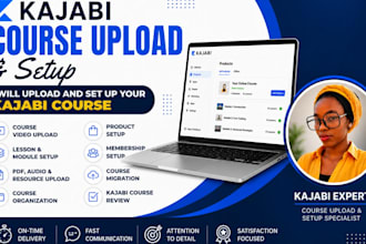 upload and set up your kajabi course, kajabi website, kajabi online course