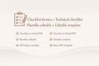create practical checklists for technical investigations