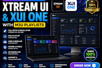 build fully working xtream ui and xui one with m3u playlists