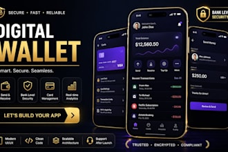 develop fintech app digital wallet app handyman app loan app booking app neobank