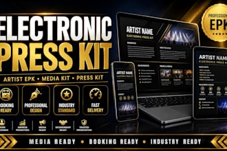 create electronic press kit electronic press kit artist epk or media kit in 24h