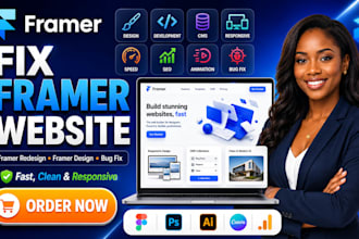 fix framer website as framer developer, framer redesign and framer design