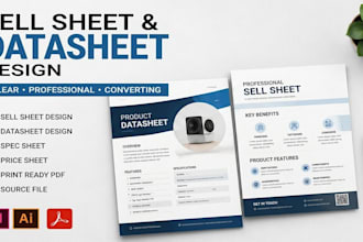 design sell sheet, product datasheet and catalog for your brand