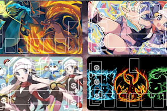 do anime playmat board game pokémon mtg tcg custom yugioh card game one piece
