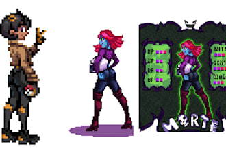 design pixel art game assets rpg tilesets and 2d game sprites for indie develop