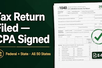 prepare sign and file your federal and state tax return as a CPA