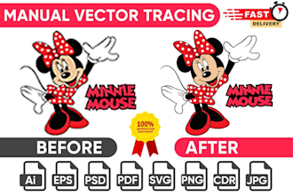 redraw, vectorize, convert logo or graphic to vector